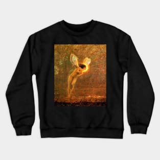 IRIS ,SPIRIT OF THE RAINBOW IN AUTUMN by John Atkinson Grimshaw Crewneck Sweatshirt